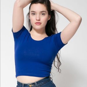 American Apparel Cotton Spandex Crop Tee